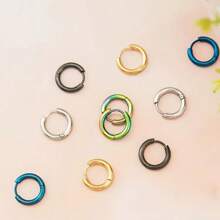 10 Pair Of Fashionable Hip-Hop Style Stainless Steel Earrings, Suitable For Both Men And Women To Choose From Multiple Colors, Suitable For Daily Or Party Use, And Can Be Given As A Gift To Friends