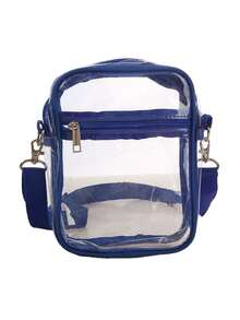 透明斜挎包，体育场认可的透明包，适合音乐会、女性体育赛事 PVC 包透明斜挎包，配有可调节肩带，礼品体育场认可的 12*12*6 透明钱包包，适合音乐会、体育赛事和节日，时尚透明、透明防水女士包，适合夏季、度假和海滩，非常适合音乐节，防水、防沙透明包，沙滩运动野餐零食透明女士钱包