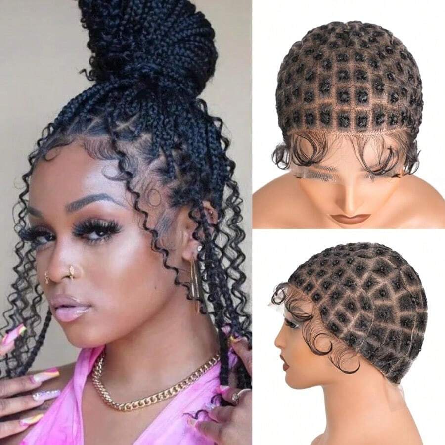 Braided Wig Cap With Baby Hair Crochet Wig Cap For Crochet Braids Hair Glueless Double Full Hd Lace Wig Caps For  Human Baby Hair125 01 - HumanBabyHair-125 - View 1