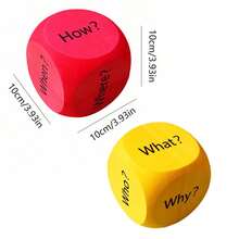 BELLKIDS 4 PCS Spelling Dice, 4 Colors, Roll Dice, Learning Dice, Question Dice, Suitable For , Reading, Home, Party Games