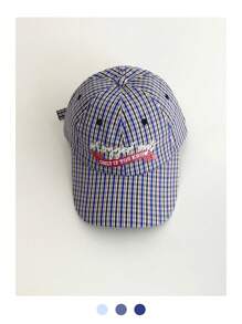 1pc Soft Top Retro Plaid Visor Hat, Women Large Brim Sun Protection Five Panels Cap, Streetwear Flat-Brim Casual Hip-Hop Baseball Cap, Suitable For Spring/Summer, Unisex