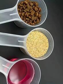 2pcs Transparent Pet Scoops With Scale, Plastic Dog Food Spade, Pet Supplies - Clear - View 5