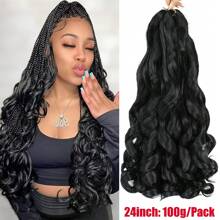 1 Pack French Curl Braiding Hair 12 Inch Pre Stretched Bouncy Curly Hair Easy Braid Crochet Hair Wavy Texture Synthetic Hair Extensions For 50g/Pack