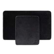 2-Piece Non-Slip Bathroom Rug Set – Soft 100% Polyester Mats With Dotted PVC Backing – Includes 50x80 Cm & 50x40 Cm Mats – Machine Washable, Durable & Quick-Drying – Ideal For Bathroom, Entryway, Kitchen, Indoor Use – Made In Turkey