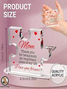1 Piece, Carved Acrylic Puzzle - Perfect Mother's Birthday Gift - Commemorative Decoration Gift - Inspiring And Creative Small Gift - Holiday Accessories And Party Supplies
