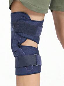 1 PC- Open Adjustable Hinge Knee Pad, Two Fixed Straps, Double- Sided Hinges& Silicone Gasket- Stable Knee Brace For Men& Women, Knee Stable Support For Running, Fitness, Exercise, Workout- Blue