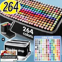178 Vibrant Colors markers(complimentary marker paper included), Double-Tip Design Markers Coloring Set. smooth writing and coloring Markers Alcohol.Made with fade-resistant ink, these marker pens are perfect for various surfaces. Elevate your crafts and artwork! Great for back-to-school shopping.