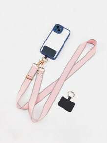 1pc Long Adjustable Phone Lanyard Strap, Durable Neck Cord, Simple & Unisex Design For Men & Women, Fit For Phones, Anti-Lost Function With Clasp