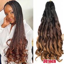 1 Pack French Curl Braiding Hair 12 Inch Pre Stretched Bouncy Curly Hair Easy Braid Crochet Hair Wavy Texture Synthetic Hair Extensions For 50g/Pack