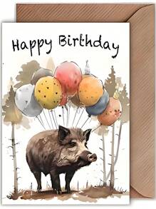 1 Stück Geburtstagskarte "Waldaufseher & Jäger" (mit Umschlag) - "Alles Gute zum Geburtstag" Geburtstagskarte, Geburtstagsgeschenk, Waldaufseher, Jagd im Wald, Naturelemente Schulbedarf, Schulanfang