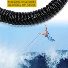1 Stück fortschrittliche Surf-Leine, TPU, schwarz, leicht, maximale Stärke, für alle Arten von Surfbrettern, Strandutensilien, Strandaccessoires, Poolschwimmhilfe