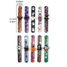 10/50 Pieces Halloween Clapping Ring Bracelet, Clapping Bracelet Set, Teen Halloween Party Gifts, Wholesale Halloween Party Supplies Clapping Band, Clapping Bracelet - Multicolor - View 4