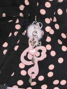 珠宝音符翅膀心形吊坠项链女士原宿配饰韩国时尚链条项链朋克 - 銀色 - 查看 4