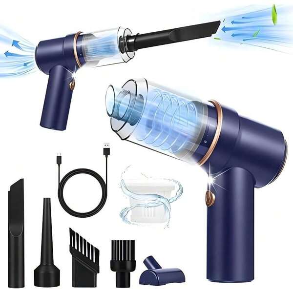 Easypie Selection Aspirador de pó portátil de alta potência para carro de 120 W, bateria de grande capacidade de 4000 mAh, super sucção e aspirador de pó com luz LED e vários bicos, adequado para carro, casa, escritório, animais de estimação, melhores presentes para amigos, presentes de formatura, presentes de volta às aulas, decorações de Natal, presentes de Dia dos Namorados, presentes para mamãe e papai, Halloween, Ação de Graças, presentes personalizados, presentes de aniversário, presentes de Ano Novo