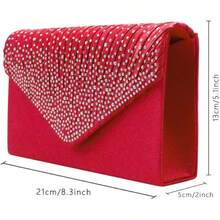 New Ladies Evening Handbags Bridal Wedding Bag Handbag - 紅色 - 查看 2
