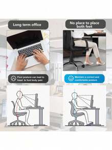 1 pièce Repose-pied de bureau, repose-pied sous le bureau, tabouret pour les jambes, repose-pied anti-fatigue ergonomique