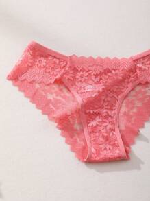 7 PCS Women's Sexy Lace Splicing Bikini Panties Low Waist Seamless Triangle Briefs Hollow Out Comfortable And Breathable Lingerie Underwear