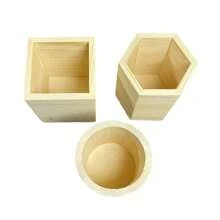 1 قطعة حامل أقلام بنمط الخشب DIY ، قاعدة خشبية لتخزين على المكتب بصورة عمودية، مساحة خشبية للرسم بالطين والفسيفساء اليوم الوطني