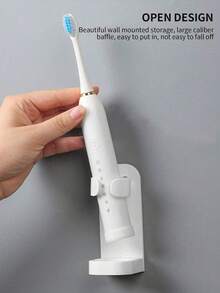 1/3 Packs Electric Toothbrush Holder, Bathroom Wall-Mounted Toothbrush Storage Rack, Suction Cup Fixed Electric Toothbrush Stand Without Drilling, Suitable For Toothbrush Storage Bathroom Shelf. Back To School Bathroom Accessories - Multicolor - View 9