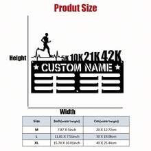 1pc Customized Name Running Sports Metal Medal Holder, 5 Styles Available, Suitable As Wedding, Graduation, Back To School, Mother's Day, Father's Day, Christmas, Easter, Valentine's Day, Independence Day, Birthday Gifts For Family/Friends - Multicolor - View 33