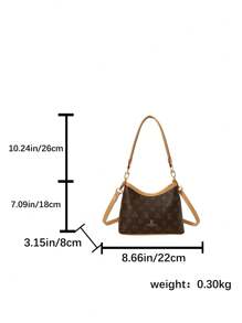 Bolso de compras de estilo retro de verano para uso casual, de negocios o de paseo, bolso de embrague de patchwork vintage, bolso de maquillaje con remaches y cadena, bolso de hombro o bandolera de motocicleta, estilo ligero y portátil de estilo 'dopamina' para otoño/invierno, bolso esencial de mujer tipo 'dumpling'