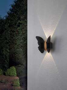 1pc Outdoor Realistic Butterfly Wall Lamp With Motion Sensor, Auto On At Night & Off At Day, Essential Decoration Lighting For Garden, Garage In Summer - Butterfly Wall Light - View 12