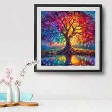 Mrpwnle Tree Of Life Diamond Painting Kits For Adults-Tree Of Life Diamond Art Kits For Adults,5D Diamond Painting Tree Of Life, DIY Full Drill Diamond Painting Gem Art And Crafts 12x12inch