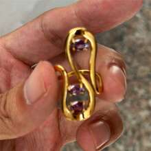 VKHK 1 chiếc nhẫn đơn bằng thép không gỉ mạ vàng 18K thời trang đính đá Zirconia, thích hợp cho phụ nữ mặc hàng ngày và mặc khi đi dự tiệc, làm quà tặng - Nhẫn cá nhân - Xem 3