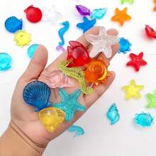 20 Stücke bunte Acryl-Muscheln für Strand-Themen Dekoration, ideal für Hochzeiten, Partys & Heimaquarien (zufällig)