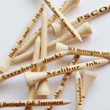 20 个个性化高尔夫球座、婚礼回礼、父亲节、生日、伴郎、伴郎礼物、高尔夫、雕刻高尔夫球座、定制 2 3/4 英寸高尔夫球座 - 彩色 - 查看 2