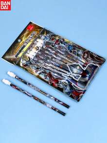 , Series Stationery Pencils, Back To School Stationery Pencils, Triangular Hole HB Drawing And Writing Pencils, With Eraser And Pencil Sharpener, Erasable, Cool Cartoon Design, Medium Thickness, Suitable For Schools, Students, Teachers, Offices, Writing And Painting, Perfect For Gifting And Birthday Surprises, Ideal For Christmas, Halloween, Thanksgiving Gifts. - Multicolor - View 6