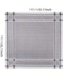 1pc Arabic Shemagh Headscarf, Keffiyeh Arab Headscarf, Scarf Desert Tactical Scarf Neck Keffiyeh Dubai For Men & Women, Red Boho Polyester Head Wrap, All Season