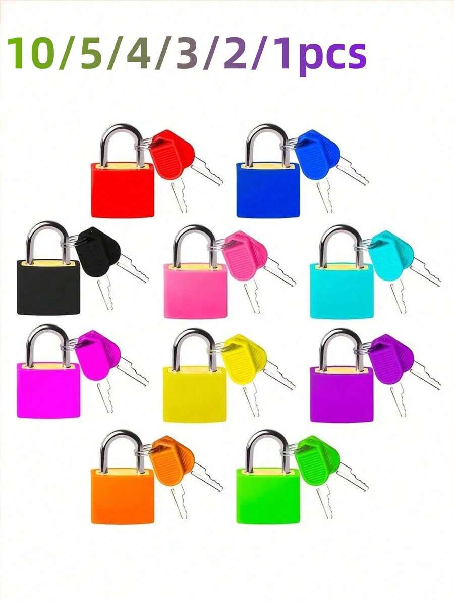 30pcs Mini Colorful Locks With Keys For Suitcase And Luggage, Metal Keyed Padlocks For School Gym Classroom Matching Game Travel Backpack Suitcase Drawer Zipper Password Lock Hanging Lock Outdoor Waterproof Padlock For School Gym Locke Vacation Travel Accessories Summer Travel Essentials