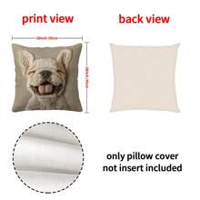 Vintage Elephant & Dog Print Pillowcase, Boho Style Cushion Cover For Home, Living Room, Sofa Decor