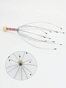 1/2 piezas Masajeador de cabeza de 12 dedos, masajeador de cuero cabelludo, rascador de masaje de cuero cabelludo, estimulación del cabello y alivio del estrés corporal, cabello, herramientas para el cabello, cuidado del cabello, escuela, vuelta al colegio, viaje, artículos esenciales de viaje, artículos esenciales para el hogar, spa, herramienta de masaje, masaje, masajeador, spa - Multicolor - Ver 8