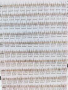 120 Stücke Klebstofffreie mühelose Meerjungfrau Schwanz Wimpern, braun und natürliche Fragment Mega-feine Einzelwimpern, perfekt für natürliches Make-up im Alltag, geeignet für Anfänger