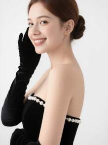 New Upgraded Women's Long Formal Satin Gloves - Wedding Performance Ball Dance Accessories | Suitable For Wedding, Party, Tea Party, Cosplay