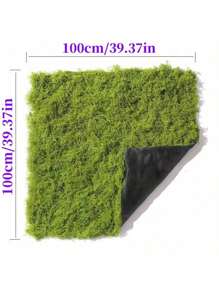 1 pièce Pelouse en mousse soie-like, natte de mousse laineuse artificielle, tapis de gazon faux carré, fausse mousse, gazon artificiel, décoration en mousse verte miniature, pelouse DIY, décoration de jardin extérieur, pour événements, fêtes, mariages