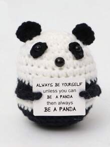 1 pieza Muñeco decorativo colgante de ganchillo hecho a mano de estilo lindo y divertido con tarjeta, para decorar plantas en maceta, dormitorio, oficina, sala de estar, hogar, paisaje, automóvil, ventana, hogar, peluches, Positive Potato, animales de peluche de punto, regalo de ganchillo