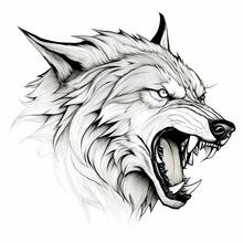 1pc Black & White Animal Series Fierce Lion Head, Wolf, Leopard, Gorilla King Kong 3D Effect Car Scratch Cover Sticker Decal For Automotive, Motorcycle, Vehicle Decoration - one-size - View 6