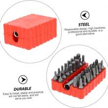 33 件套螺丝刀头套装 - 防篡改六角、星形、螺丝刀头和磁性螺丝刀头支架 - 专业手动工具 - 灰色 - 查看 11