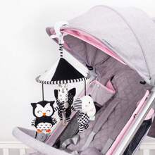 1pc High Contrast Black & White Animal (Fox, Owl, Elephant) Baby Crib Mobile, Soft Plush Hanging Toy For Stroller, Car Seat, Baby Rattle, Gifts For 0-12 Months Infants