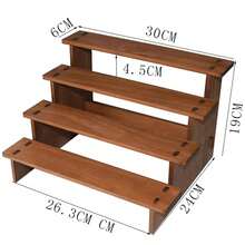 多层木质收纳架，玩具展示架，桌面装饰架，多层模型展示架，实木整理架，适合女性收纳整理，旅行必备，宿舍返校用品 - 咖啡棕 - 查看 17