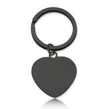 个性化激光雕刻心形钥匙扣，单人和情侣款式，情侣金属吊坠，周年纪念礼物，教师节礼物