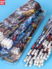 , Series Stationery Pencils, Back To School Stationery Pencils, Triangular Hole HB Drawing And Writing Pencils, With Eraser And Pencil Sharpener, Erasable, Cool Cartoon Design, Medium Thickness, Suitable For Schools, Students, Teachers, Offices, Writing And Painting, Perfect For Gifting And Birthday Surprises, Ideal For Christmas, Halloween, Thanksgiving Gifts. - Multicolor - View 8