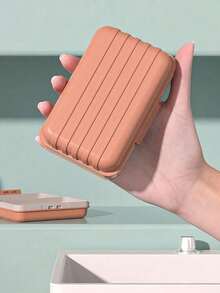 塑料矩形肥皂盒，带盖旅行肥皂容器，便携式肥皂盒，旅行露营健身房用肥皂盒，旅行必需品，浴室配件度假