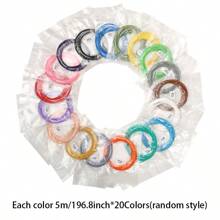 DIY 3D Printing Pen Kit, Low Temperature PCL Filament, Handmade 3D Painting Tool, Educational Toy For Students, Girls, Children, Christmas Gift (Scissors, Filament & Accessories In Random Colors)