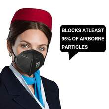 2025NIOSH Approved  Mask Particulate Respirators, Pack Of 60  Face Masks, Individually Wrapped,White - 25 件裝 - 黑色 - 查看 4