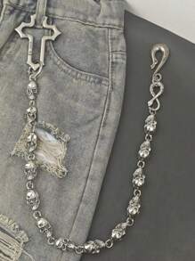 Y2K Neo-Gothic Cross Snake's Body Skull Pants Chain Retro Men And Women Fashion One's Waist Luxury Accessories Hip Hop Jewelry