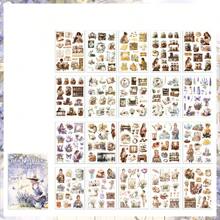 1 Pack 20 Sheets Memories Of Time Series Various Retro Themes Stickers Book Decoration Collage Card Material Aesthetics Phone Case Art Junk Journal Handmade Hand Account Personalized Collage Card Material, School Supplies,Back To School